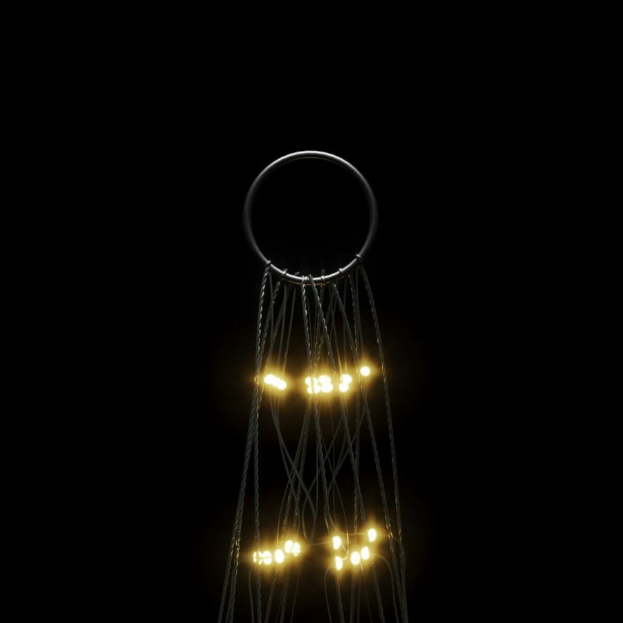 Lichtkegel Aan Vlaggenmast 550 Te Led's 300 cm Warmwit