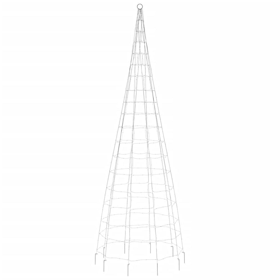 Lichtkegel Aan Vlaggenmast 550 Koudwitte Led's 300 Cm