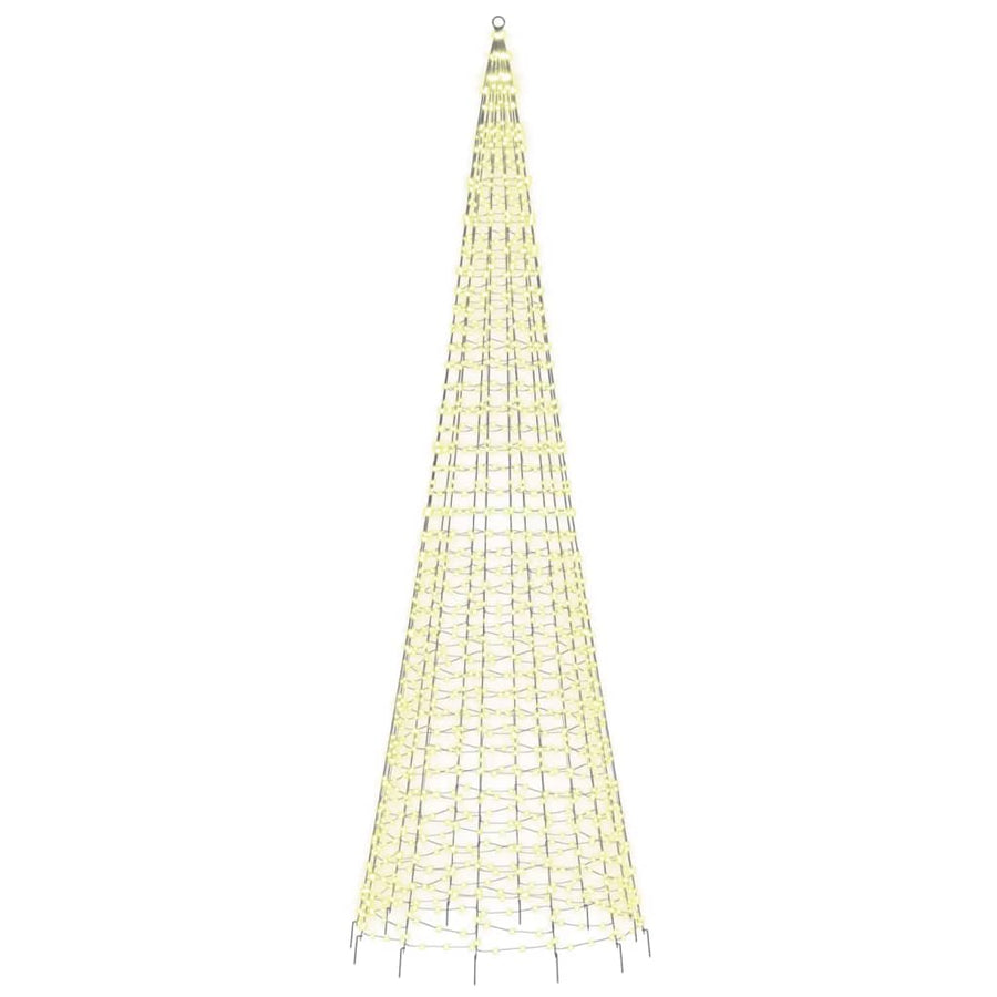 Lichtkegel Aan Vlaggenmast 1534 Warmwitte Led's 500 Cm