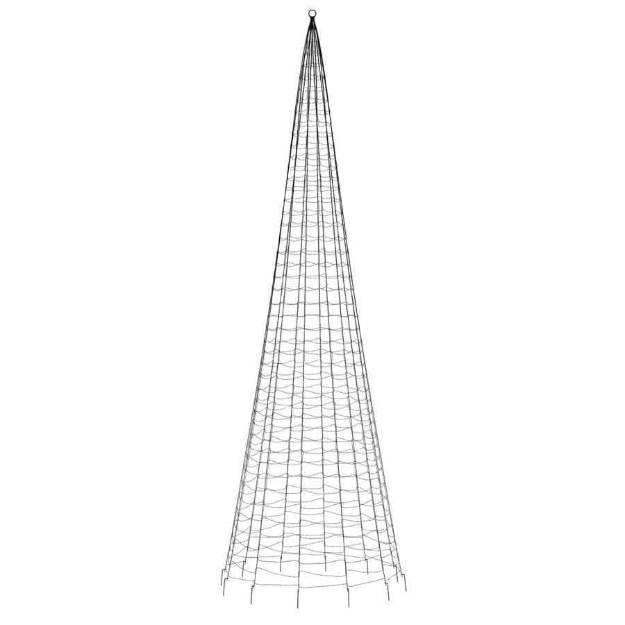 Lichtkegel Aan Vlaggenmast 1534 Warmwitte Led's 500 Cm