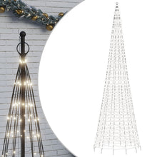 Led-Kerstboom Aan Vlaggenmast 1534 Leds Koud Wit 500 cm Koudwit
