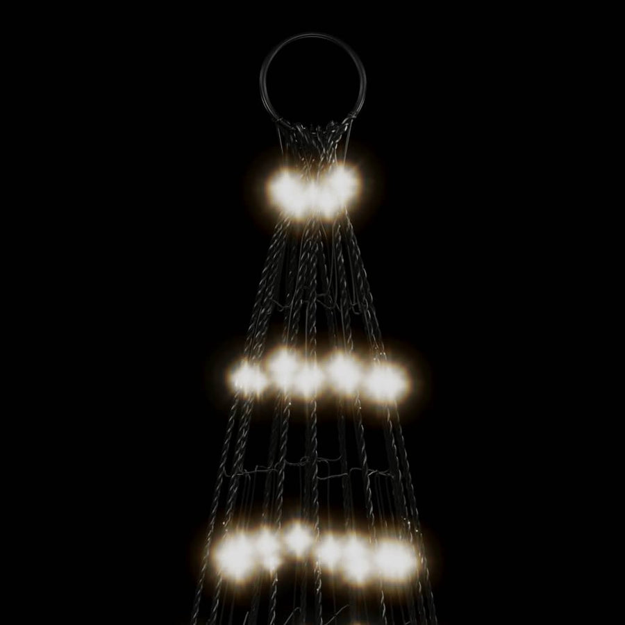 Led-Kerstboom Aan Vlaggenmast 1534 Leds Koud Wit 500 cm Koudwit