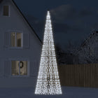 LED kerstboom vlaggenmast 500 cm 1534 LEDs koud wit