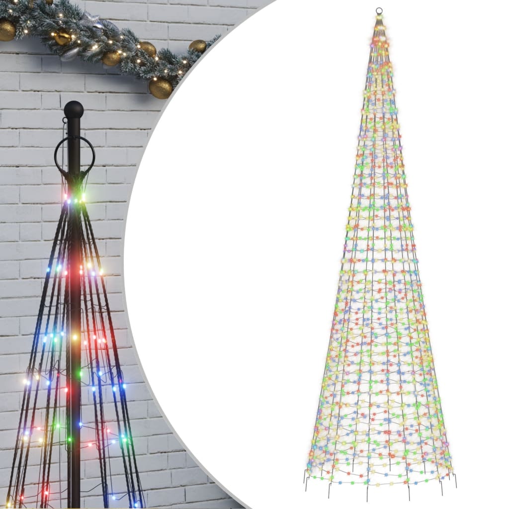 LED-kerstboom 1534 LEDs kleurrijk 500 cm