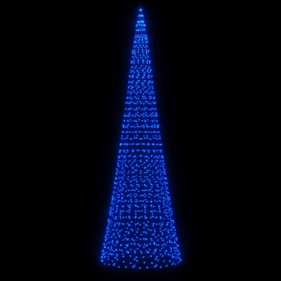 Lichtkegel Aan Vlaggenmast 1534 Blauwe Led's 500 Cm