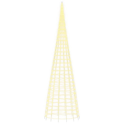 Led-Kerstboom Aan Vlaggenmast 3000 Leds Warm Wit 800 cm Warmwit