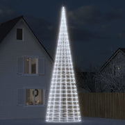 LED kerstboom vlaggenmast 800 cm koud wit 3000 LEDs
