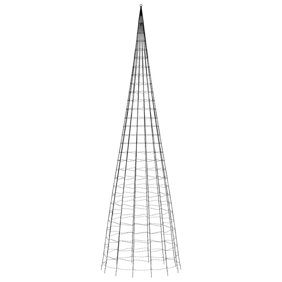 Lichtkegel Aan Vlaggenmast 3000 Blauwe Led's 800 Cm