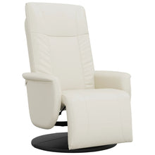 Fauteuil Verstelbaar Met Voetensteun Kunstleer Kleurig Crème