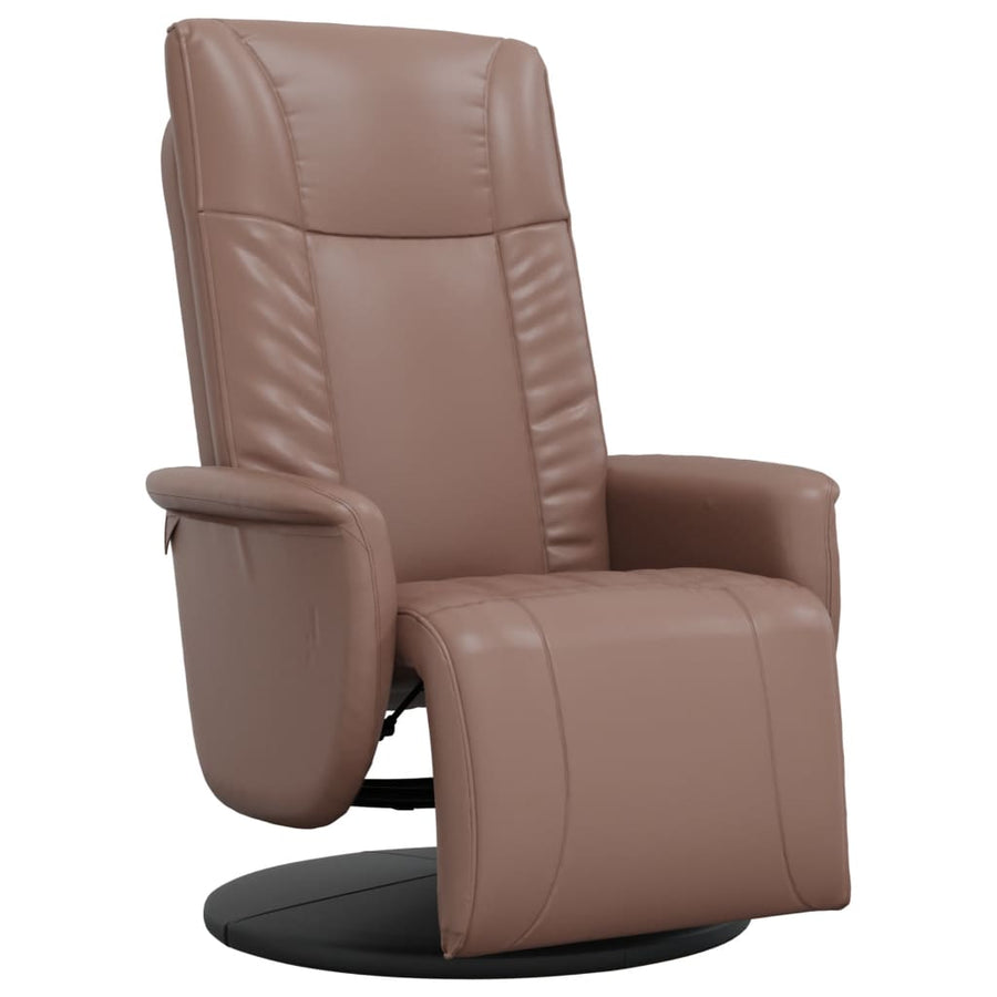 Fauteuil Verstelbaar Met Voetensteun Kunstleer Bruin