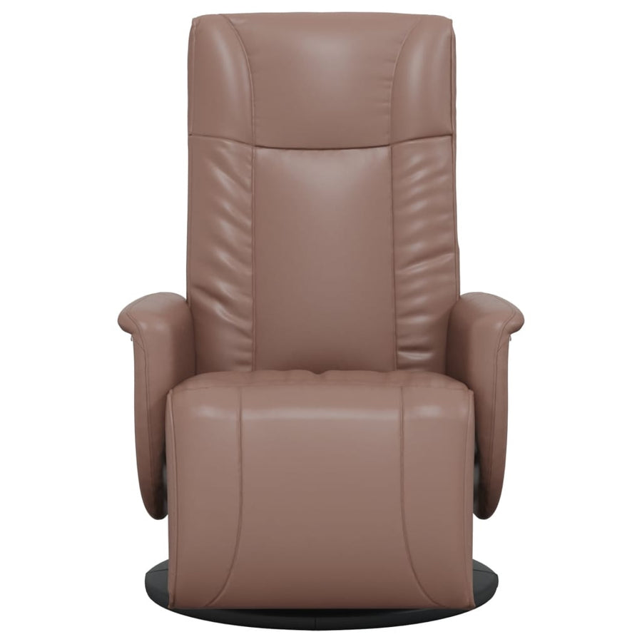 Fauteuil Verstelbaar Met Voetensteun Kunstleer Bruin