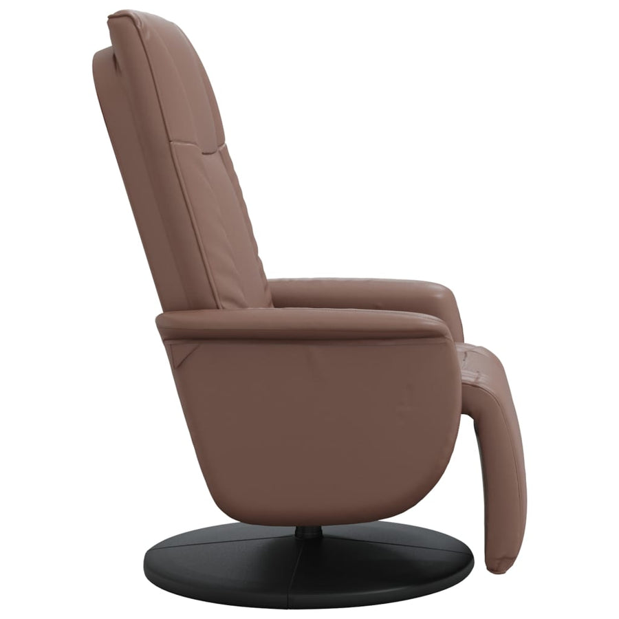 Fauteuil Verstelbaar Met Voetensteun Kunstleer Bruin