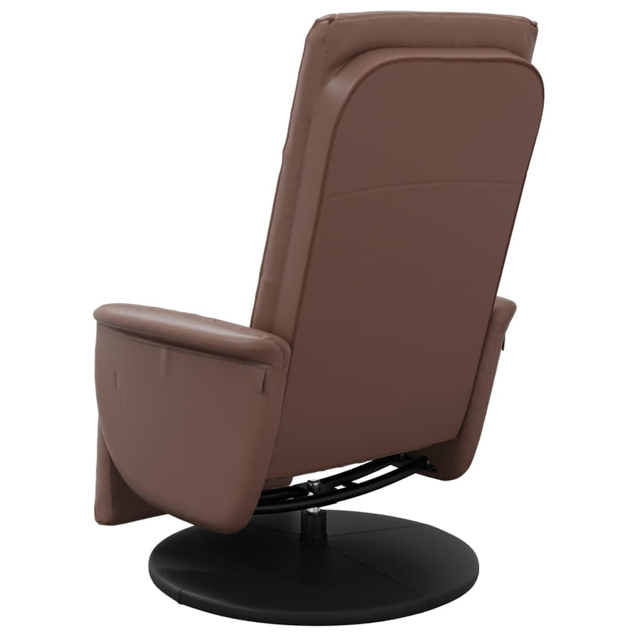 Fauteuil Verstelbaar Met Voetensteun Kunstleer Bruin