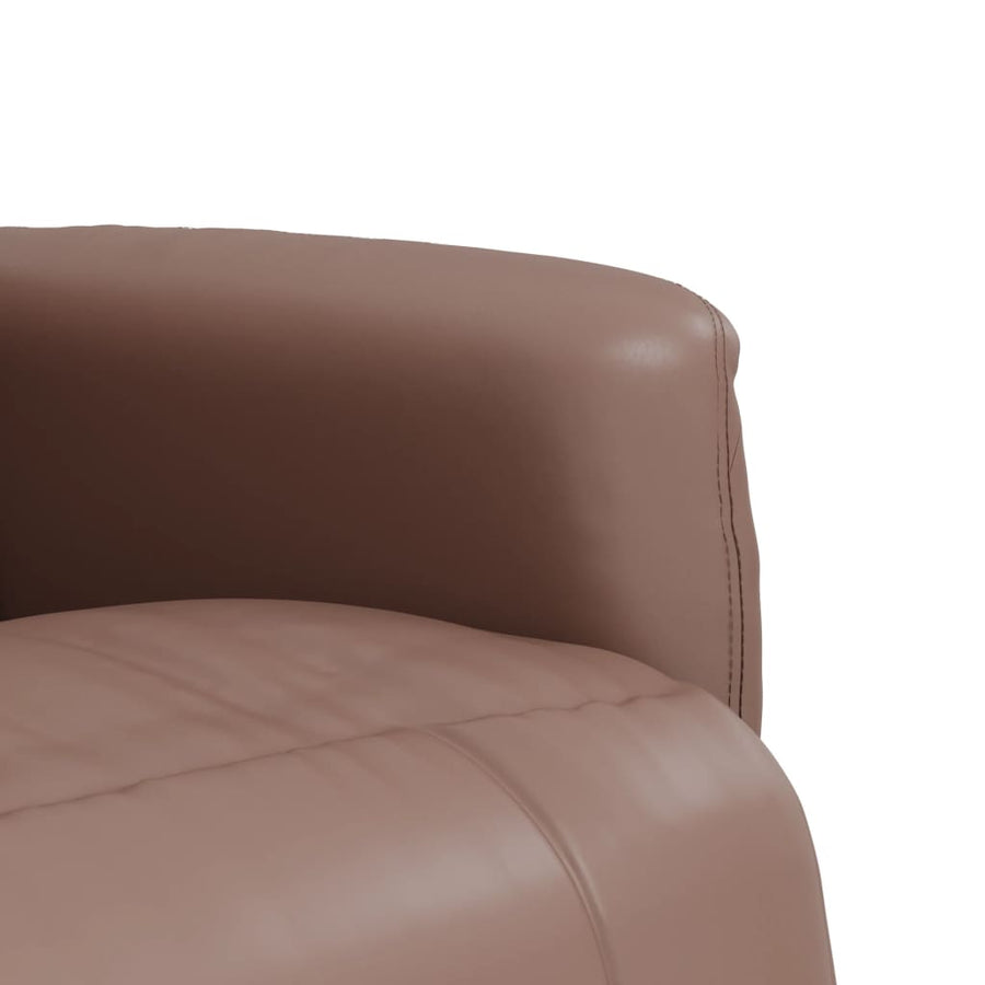 Fauteuil Verstelbaar Met Voetensteun Kunstleer Bruin