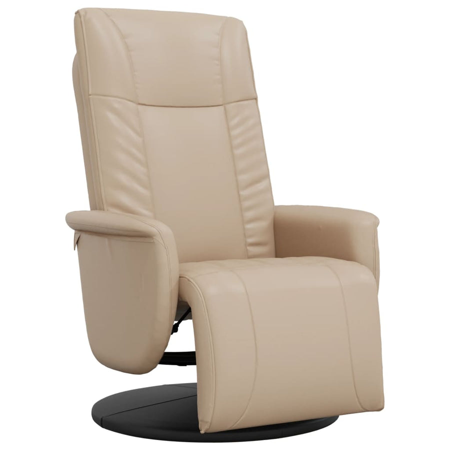 Fauteuil Verstelbaar Met Voetensteun Kunstleer Kleur 1 Cappuccino