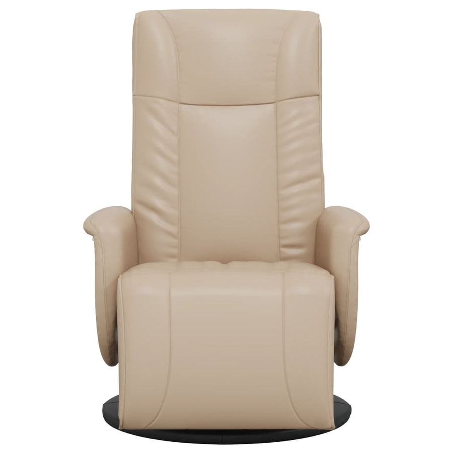 Fauteuil Verstelbaar Met Voetensteun Kunstleer Kleur 1 Cappuccino