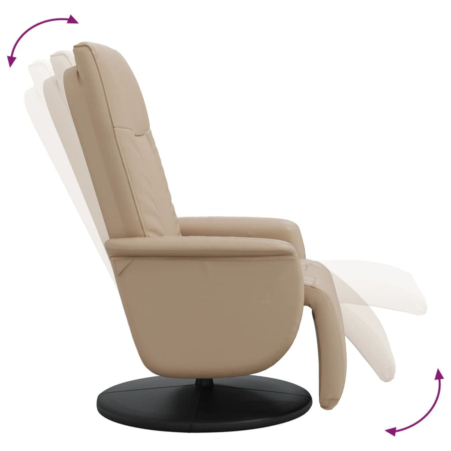 Fauteuil Verstelbaar Met Voetensteun Kunstleer Kleur 1 Cappuccino
