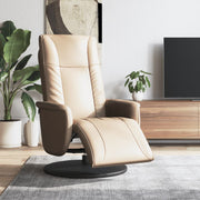 Fauteuil verstelbaar met voetensteun kunstleer cappuccino