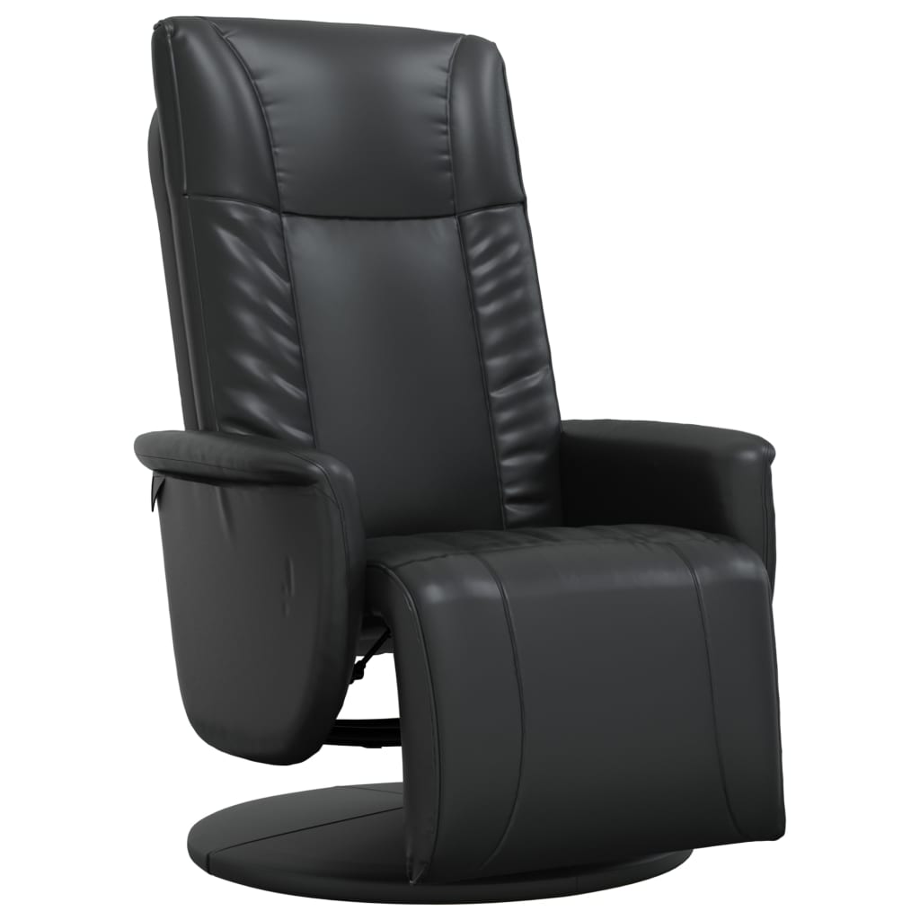 Fauteuil Verstelbaar Met Voetensteun Kunstleer Zwart