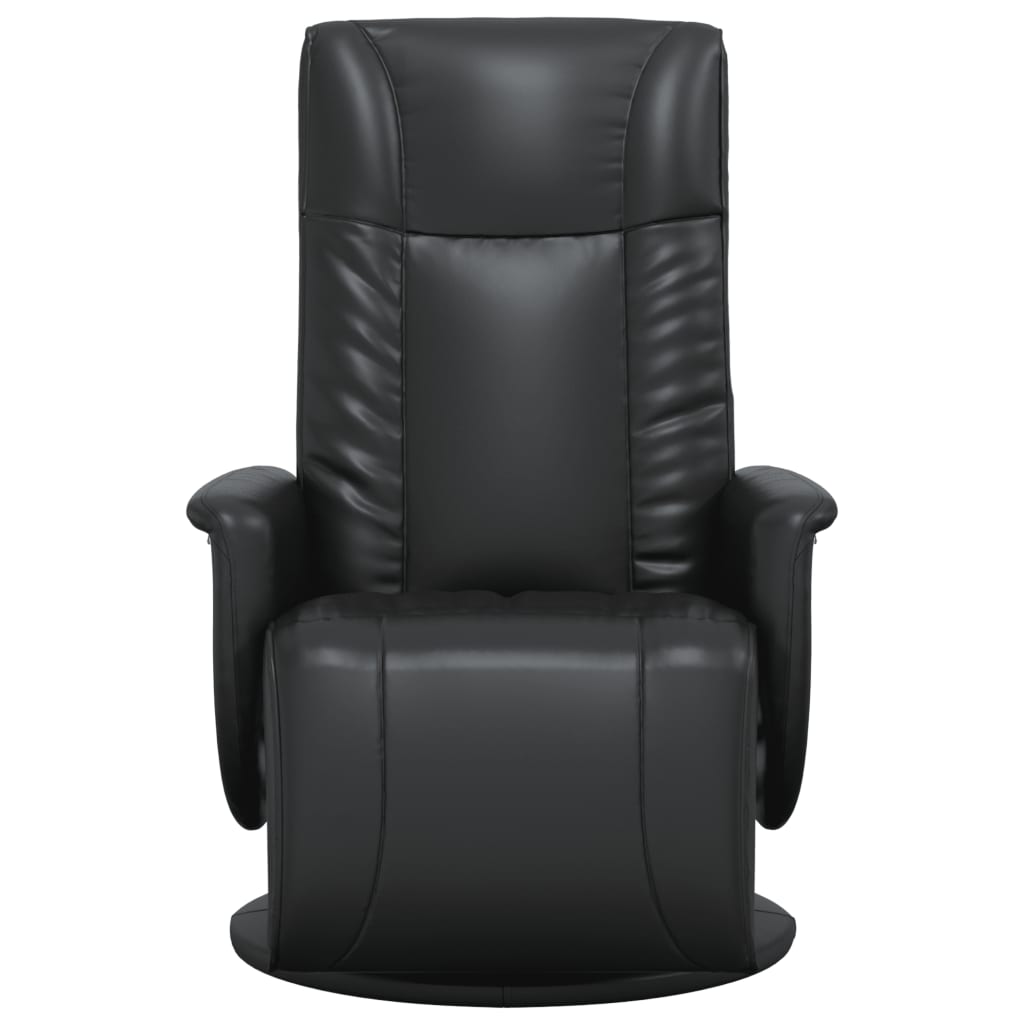Fauteuil Verstelbaar Met Voetensteun Kunstleer Zwart