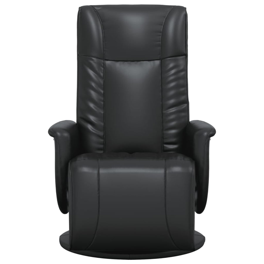 Fauteuil Verstelbaar Met Voetensteun Kunstleer Zwart