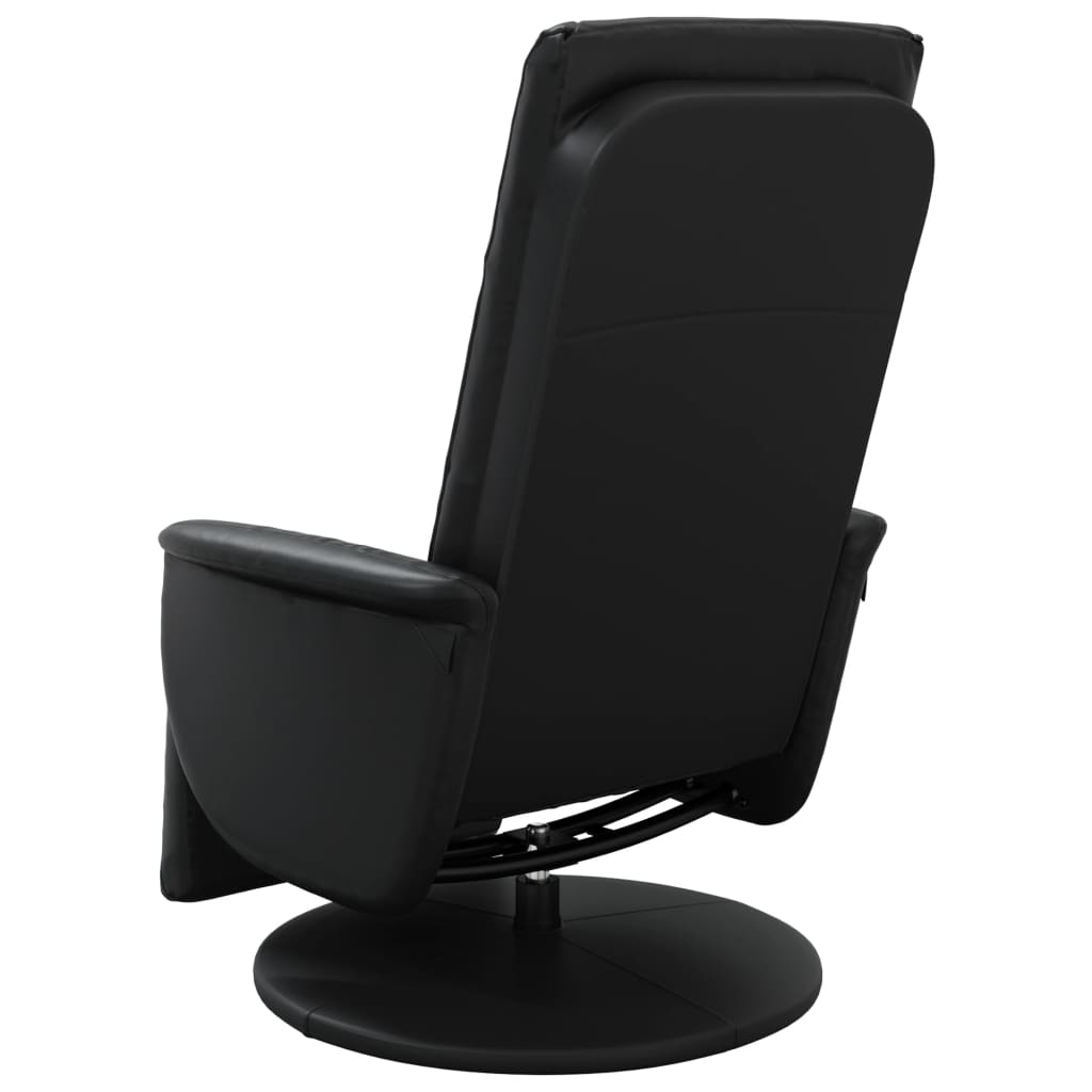 Fauteuil Verstelbaar Met Voetensteun Kunstleer Zwart