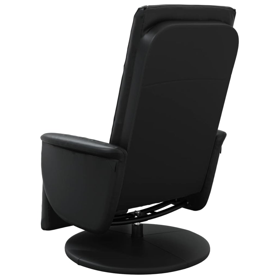 Fauteuil Verstelbaar Met Voetensteun Kunstleer Zwart