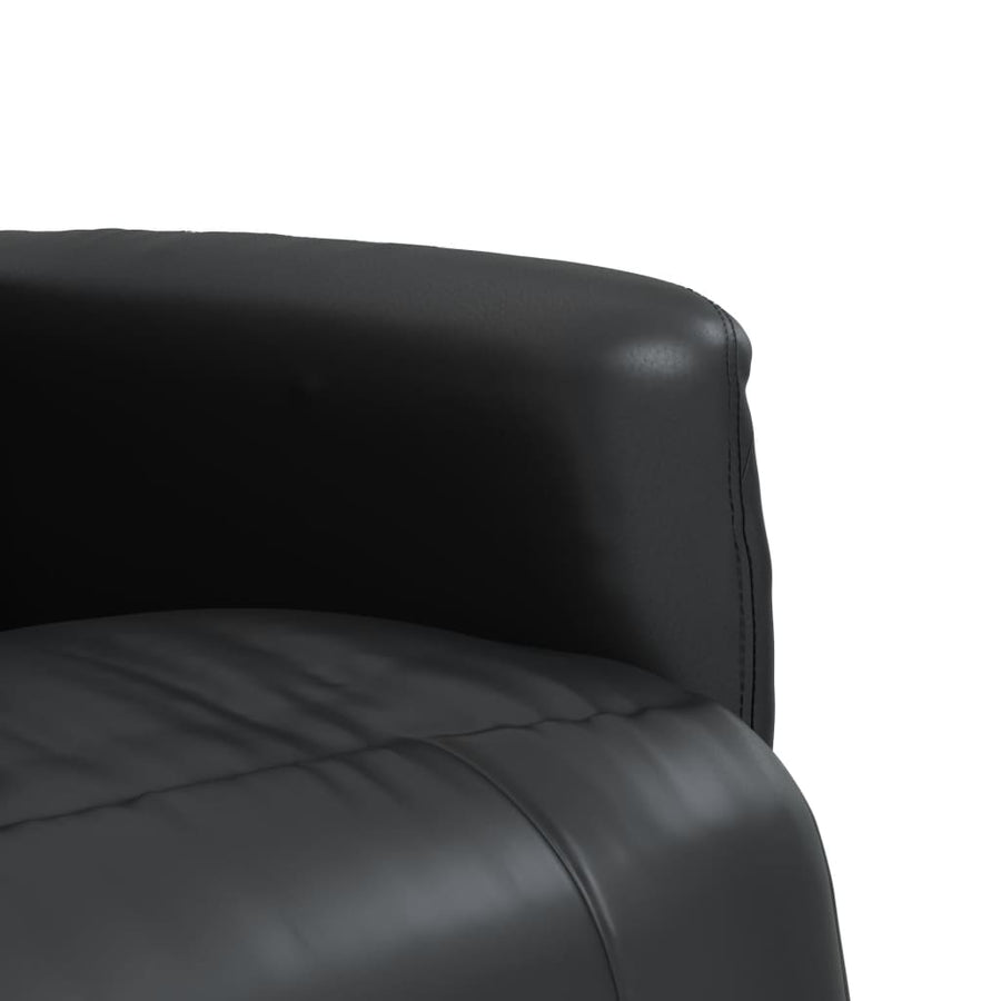 Fauteuil Verstelbaar Met Voetensteun Kunstleer Zwart