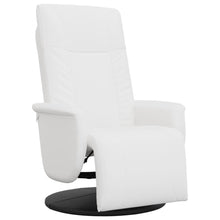 Fauteuil Verstelbaar Met Voetensteun Kunstleer 1 Wit
