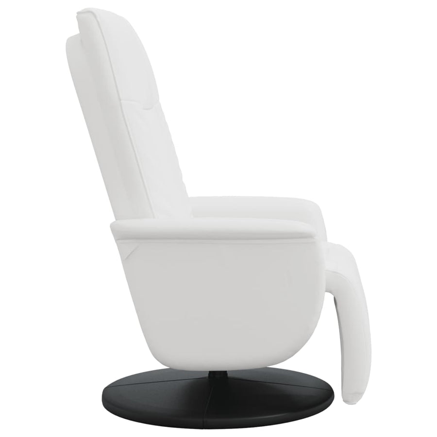 Fauteuil Verstelbaar Met Voetensteun Kunstleer 1 Wit