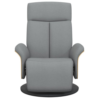 Fauteuil Verstelbaar Met Voetensteun Stof Lichtgrijs