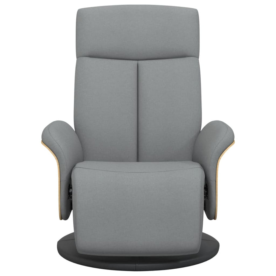 Fauteuil Verstelbaar Met Voetensteun Stof Lichtgrijs