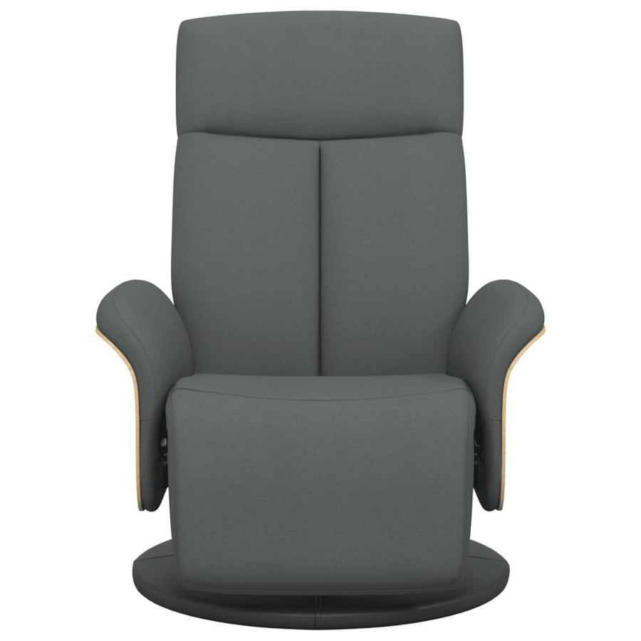 Fauteuil Verstelbaar Met Voetensteun Stof Donkergrijs