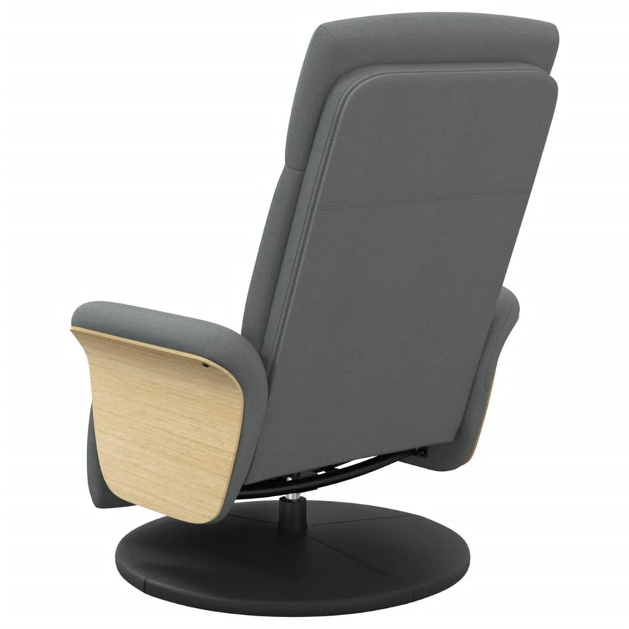 Fauteuil Verstelbaar Met Voetensteun Stof Donkergrijs