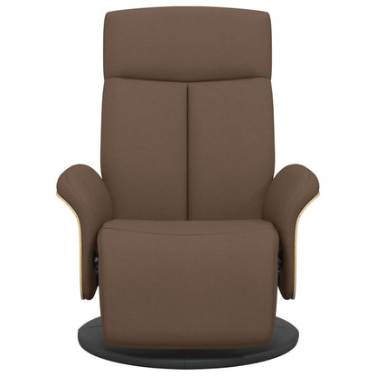Fauteuil Verstelbaar Met Voetensteun Stof Bruin