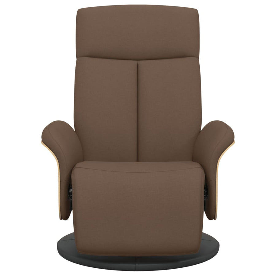 Fauteuil Verstelbaar Met Voetensteun Stof Bruin