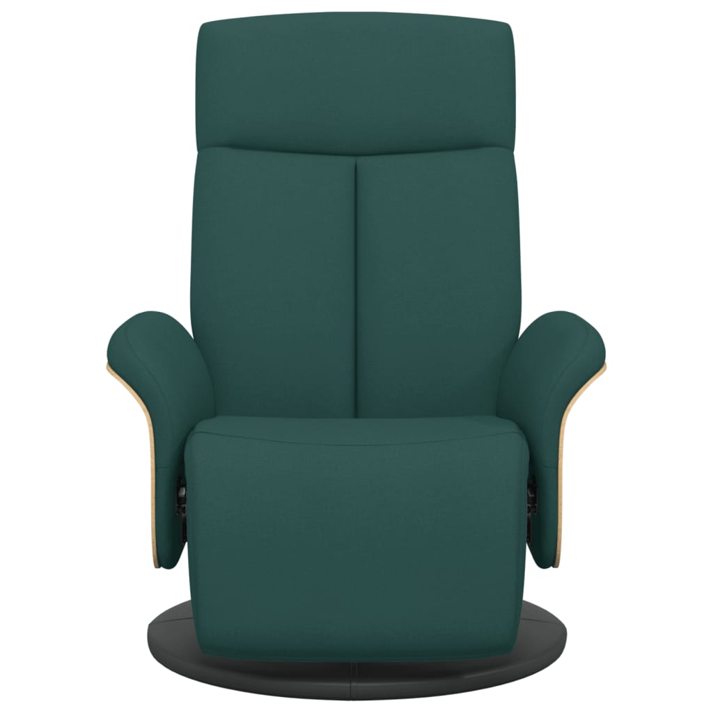 Fauteuil Verstelbaar Met Voetensteun Stof 1 Donkergroen