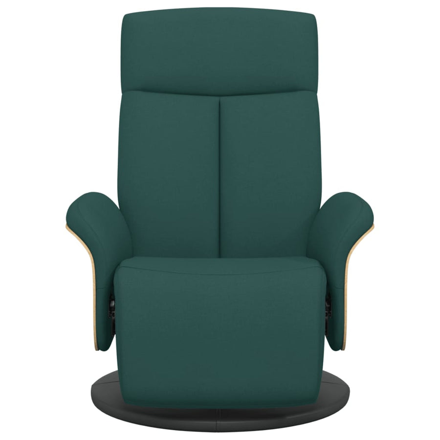 Fauteuil Verstelbaar Met Voetensteun Stof 1 Donkergroen