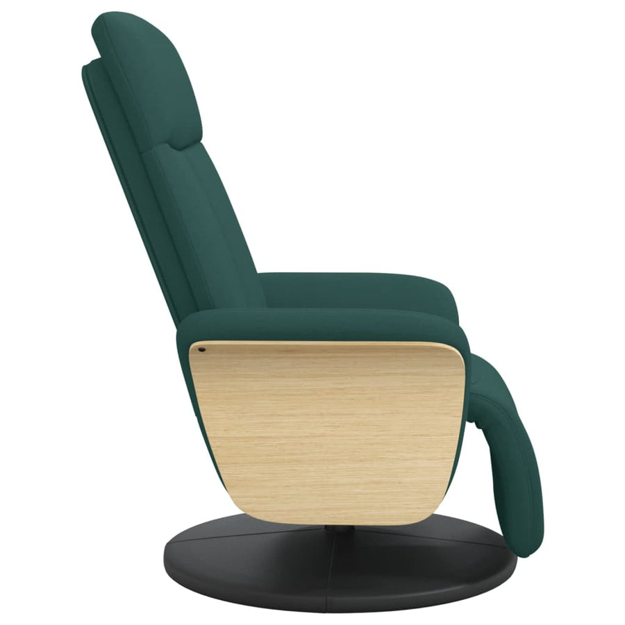 Fauteuil Verstelbaar Met Voetensteun Stof 1 Donkergroen