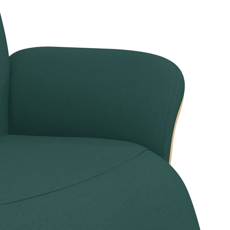 Fauteuil Verstelbaar Met Voetensteun Stof 1 Donkergroen