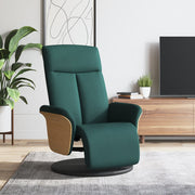 Fauteuil verstelbaar met voetensteun stof donkergroen 79x87x104.5 cm