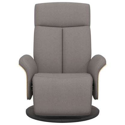Fauteuil Verstelbaar Met Voetensteun Stof Taupe