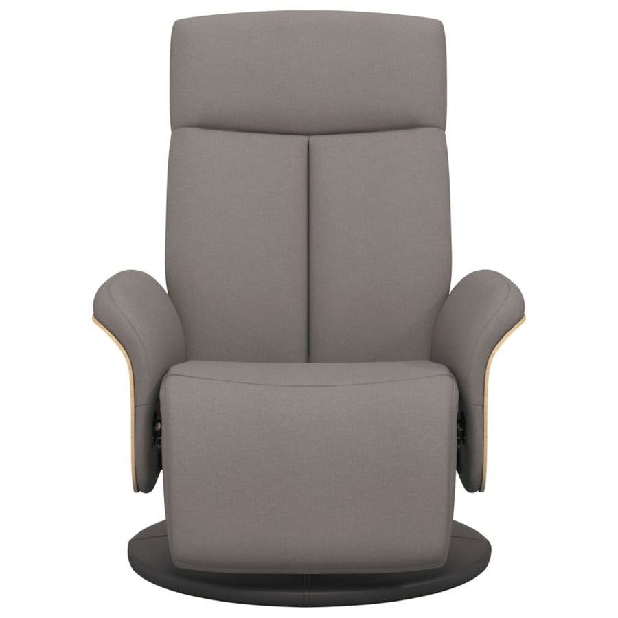 Fauteuil Verstelbaar Met Voetensteun Stof Taupe