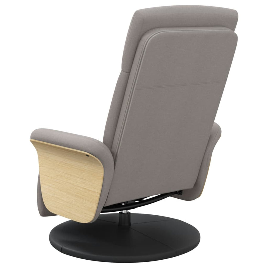Fauteuil Verstelbaar Met Voetensteun Stof Taupe