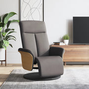 Fauteuil verstelbaar met voetensteun stof taupe 79x87x104.5 cm
