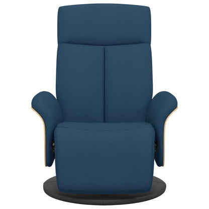 Fauteuil Verstelbaar Met Voetensteun Stof Blauw