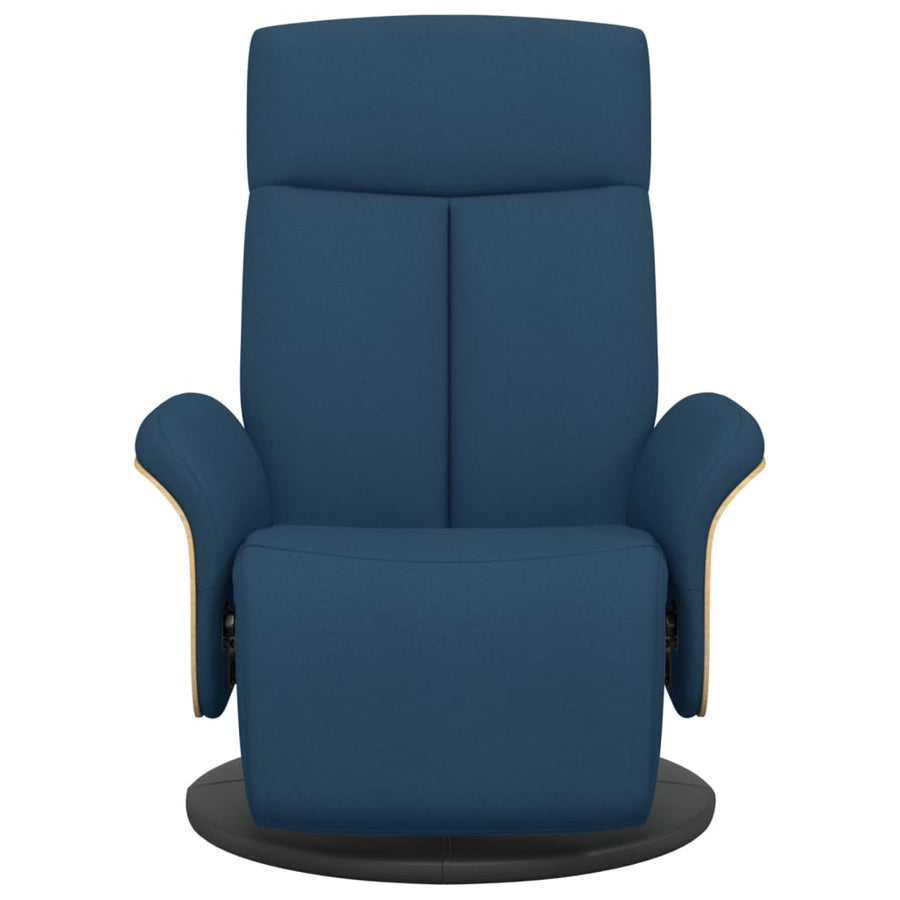 Fauteuil Verstelbaar Met Voetensteun Stof Blauw