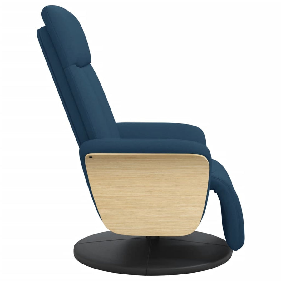 Fauteuil Verstelbaar Met Voetensteun Stof Blauw