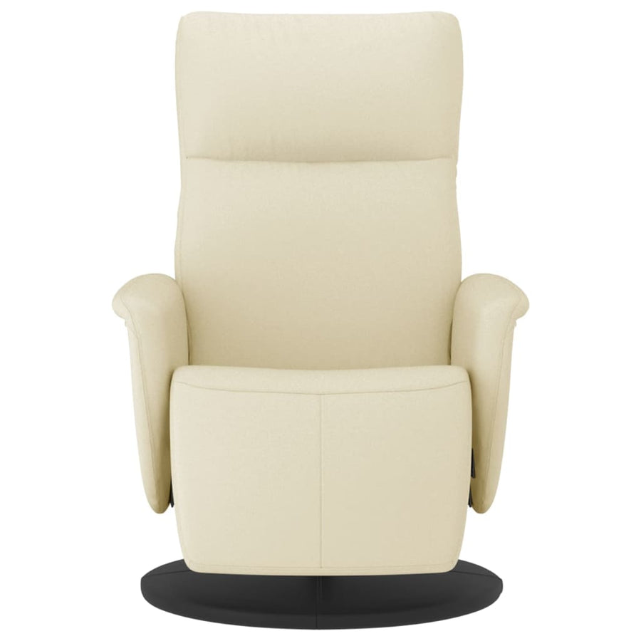 Fauteuil Verstelbaar Met Voetensteun Kunstleer Kleurig 1 Crème