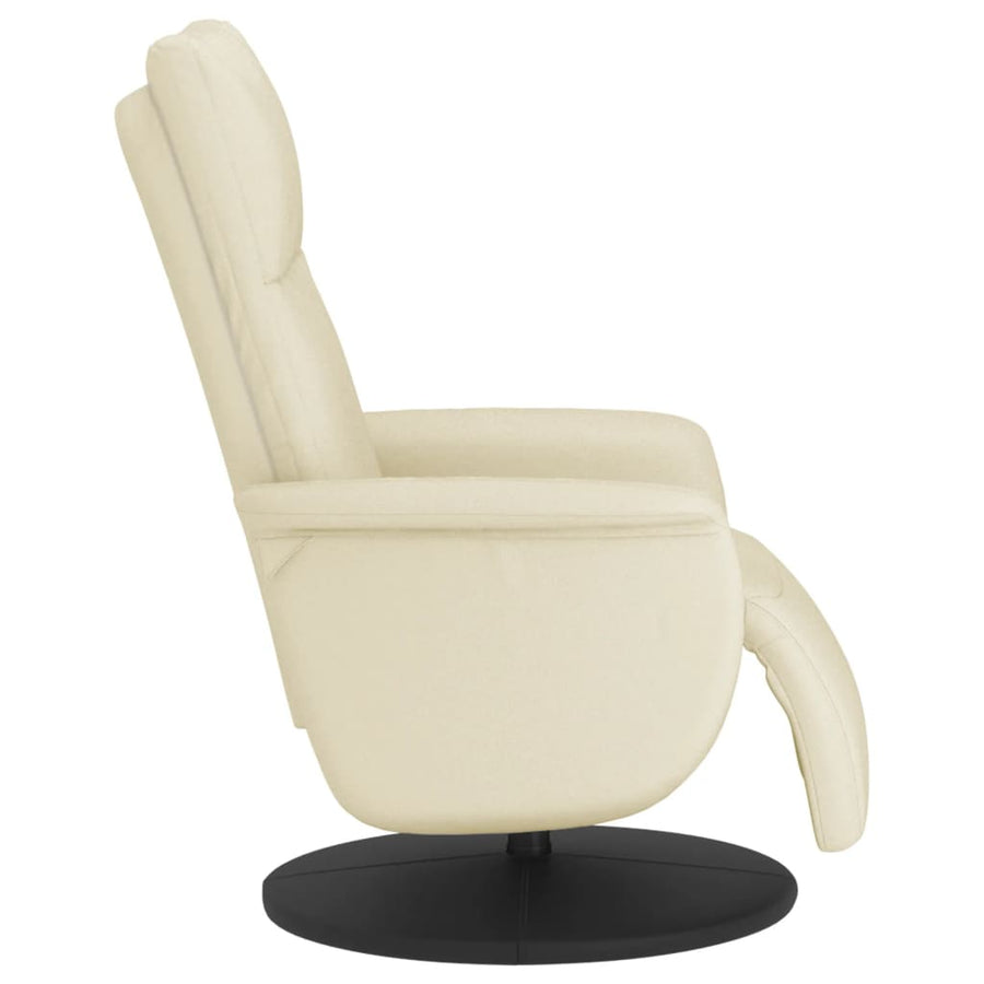 Fauteuil Verstelbaar Met Voetensteun Kunstleer Kleurig 1 Crème